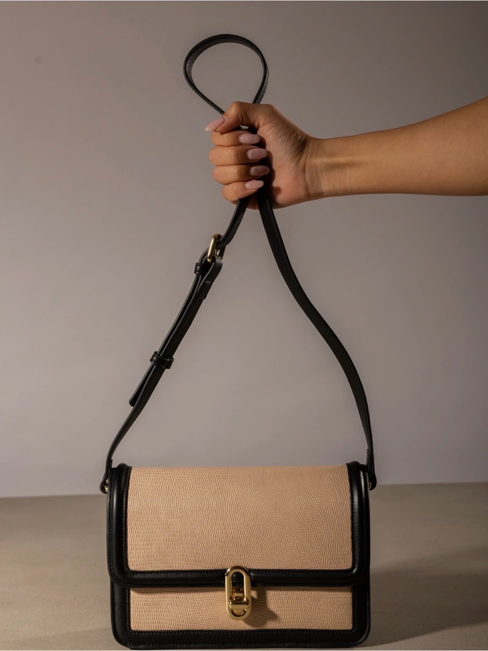 NEW Beige and Black Crossbody Bag